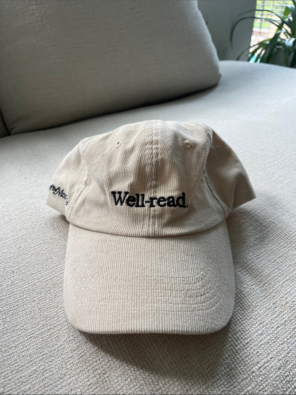 Well-read Beige Baseball Cap - Book of the Month